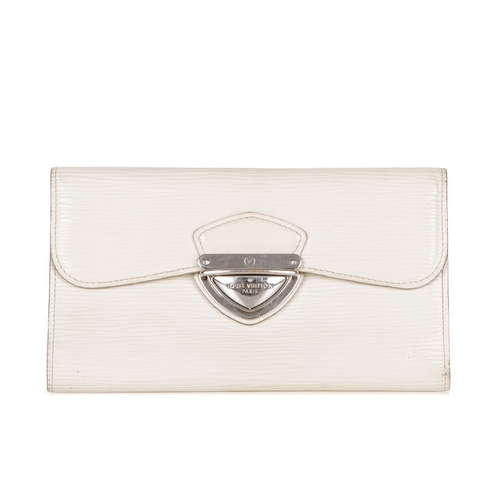 361 - Louis Vuitton, a cream epi long wallet, crafted from textured cream leather, featuring silver-tone h... 