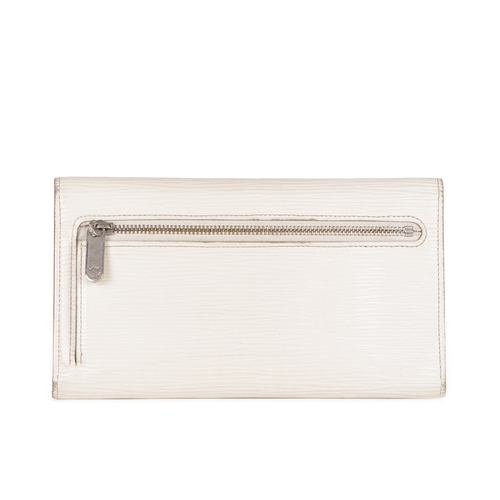 361 - Louis Vuitton, a cream epi long wallet, crafted from textured cream leather, featuring silver-tone h... 