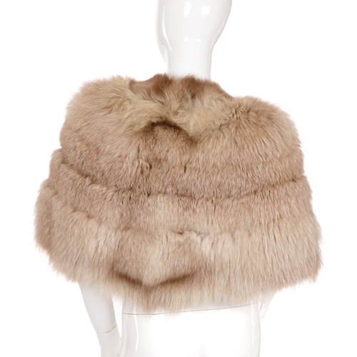 457 - A fur cape and bolero, to include a fox fur cape, with hook and eye clip fastenings, together with a... 