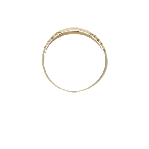 79 - Two 18ct gold rings, to include an 18ct gold old-cut diamond five-stone ring, together with an 18ct ... 