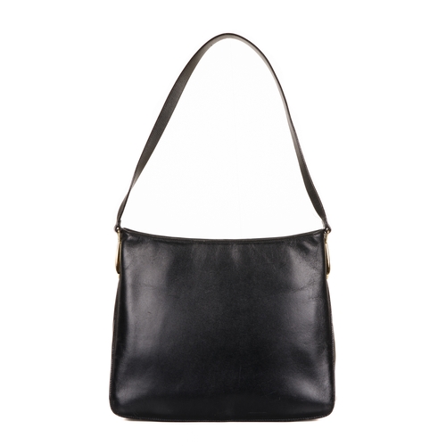 286 - Etienne Aigner, a vintage leather handbag, featuring a navy blue leather exterior, a single leather ... 