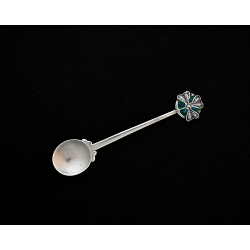 134 - Rex Silver for Liberty and Co., an Arts and Crafts silver and enamelled spoon, William Hair Haseler,... 