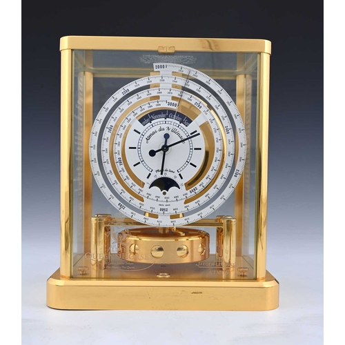 249 - Jaeger Le Coultre, a limited edition Golden Jubilee Atmos Du Millenaire bracket clock, No.25/50, cir... 