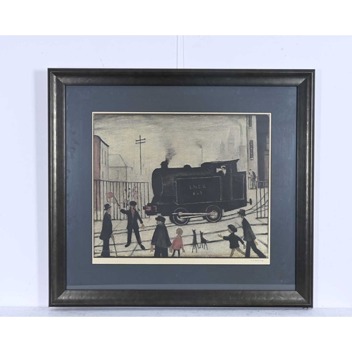 270 - Laurence Stephen Lowry (British, 1887-1976), The Level Crossing, signed l.r., print in colours, 45 b... 