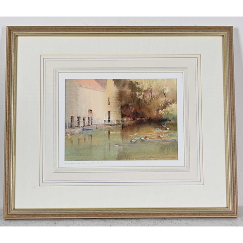 290 - Ian Armour-Chelu (British, 1928-2000), Mill-Pond at Sturminster Newton, signed and dated 1995 l.r., ... 