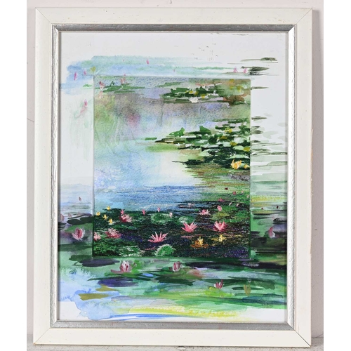 291 - Ann Dunbar (British, 20th/21st Century), Waterlily Loveliness, signed c.r., titled and dated 2018 ve... 