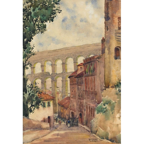 292 - Robert Douglas Wells (British, 1875-1963), Segovia, Spain, signed l.r., titled and dated 1935 verso,... 