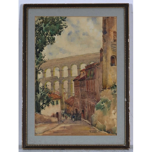 292 - Robert Douglas Wells (British, 1875-1963), Segovia, Spain, signed l.r., titled and dated 1935 verso,... 