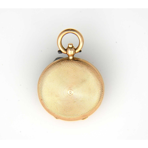 3 - A George V 15 carat gold triple locket, Deakin and Francis, Birmingham 1913, engine turned circular ... 