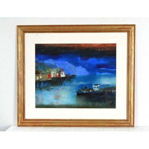 300 - Caroline Bailey R.S.W. (Scottish, 1953), Tarbert Harbour, signed l.r., titled verso, watercolour and... 