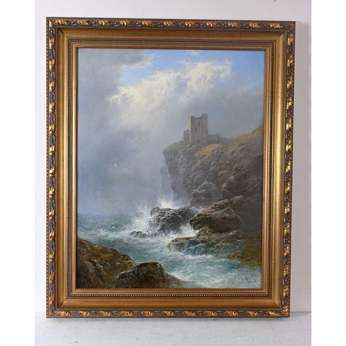 318 - George Blackie Sticks (Scottish, 1843-1938), Tantallon Castle, signed and dated 1894 l.r., oil on ca... 