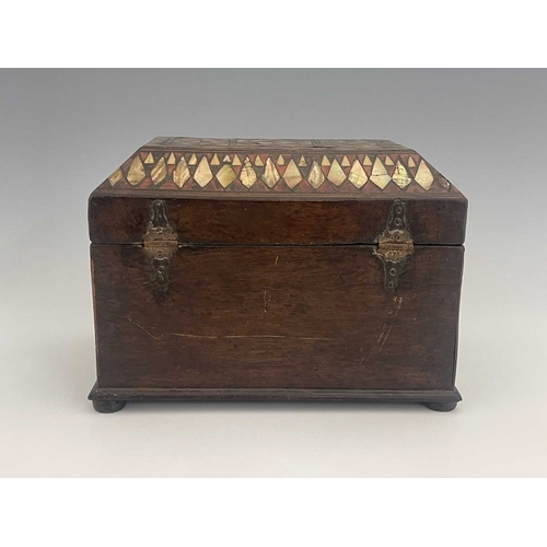 434 - An Ottoman box, mother of pearl and tortoise shell, 21cm high, 29cm wide, 21cm deep