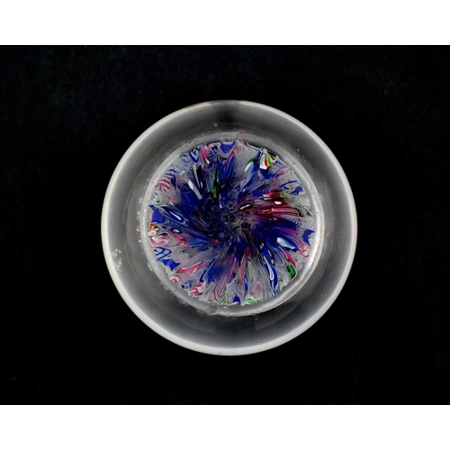 455 - Baccarat, a macedoine glass paperweight, 19th century, scrambled multicoloured coils and opaque latt... 