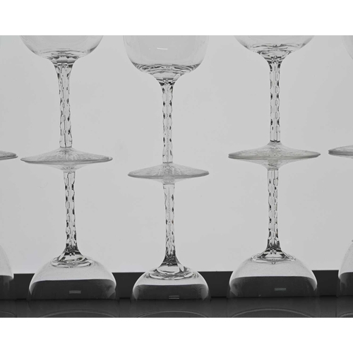 493 - A suite of Victorian drinking glasses, circa 1890, probably James Powell and Sons, Whitefriars, incl... 