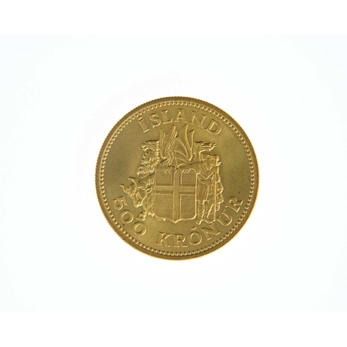 50 - Iceland Republic, Jon Sigurdsson, gold 500 Kronur, 1961