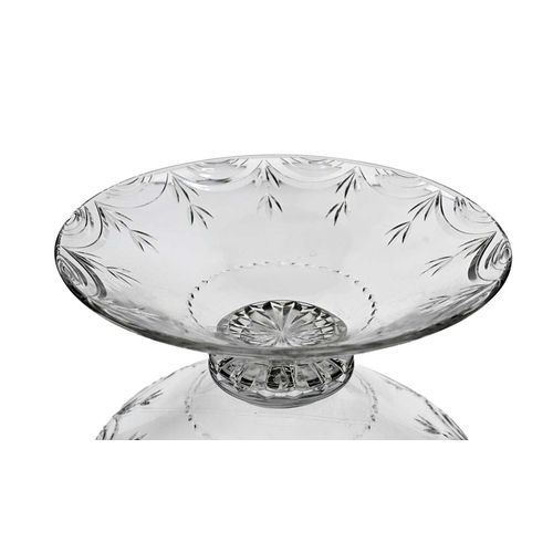 517 - Ludwig Kny for Stuart and Sons, an Art Deco cut glass bowl, model 28004, designed circa 1938, conica... 