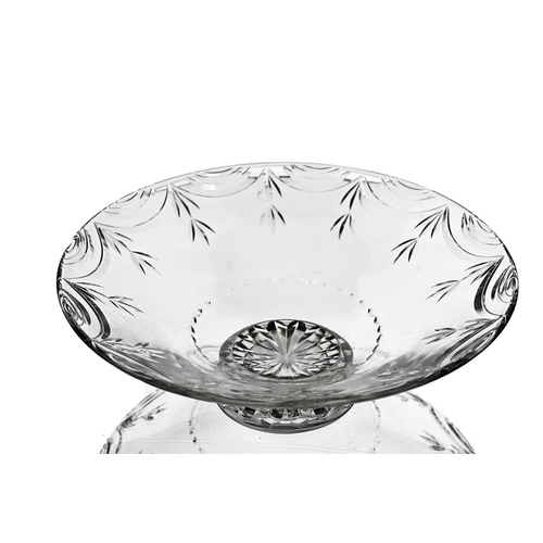 517 - Ludwig Kny for Stuart and Sons, an Art Deco cut glass bowl, model 28004, designed circa 1938, conica... 