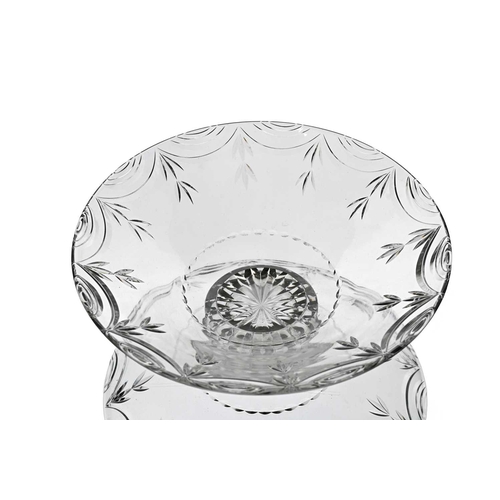 517 - Ludwig Kny for Stuart and Sons, an Art Deco cut glass bowl, model 28004, designed circa 1938, conica... 