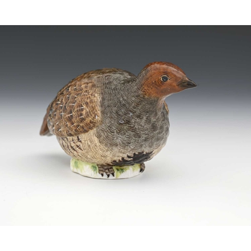 535 - A Meissen figure of a grouse, model 478, 19th century, 15cm long