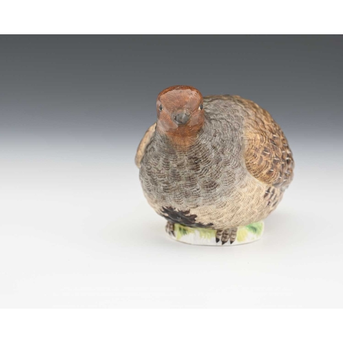 535 - A Meissen figure of a grouse, model 478, 19th century, 15cm long