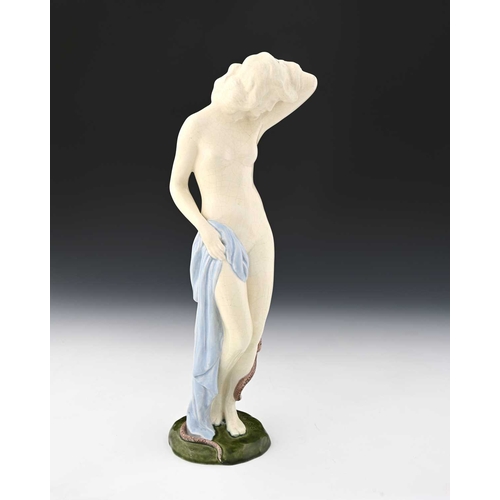 543 - F Seifert for Wiener Kunstkeramische Werkstätte Busch & Ludescher, a Secessionist figure of a nude w... 