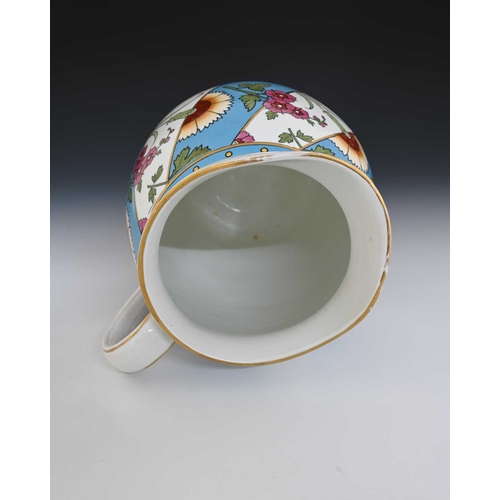 545 - Christopher Dresser for Minton, an Aesthetic Movement jug, circa 1873, barrel form, decorated with s... 