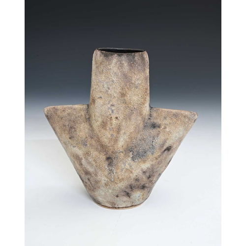 684 - Chris Carter (British, 1945), a thrown and altered Cycladic vase, decorated in a silicon carbide gla... 