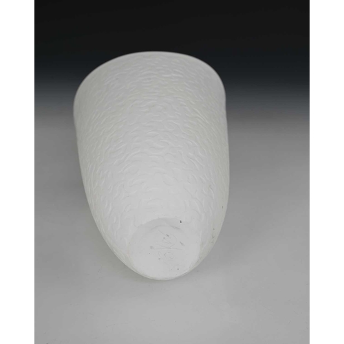 688 - Sasha Wardell (British, 1956), a large slip cast bone china vase, smooth white inside with a repeati... 