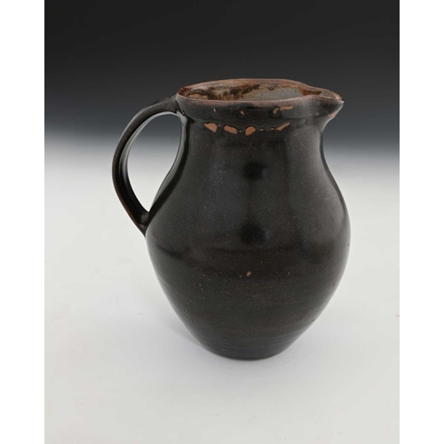 694 - Edmund de Waal (British, 1964), an early stoneware jug, tenmoku glaze exterior with a fine flecked l... 