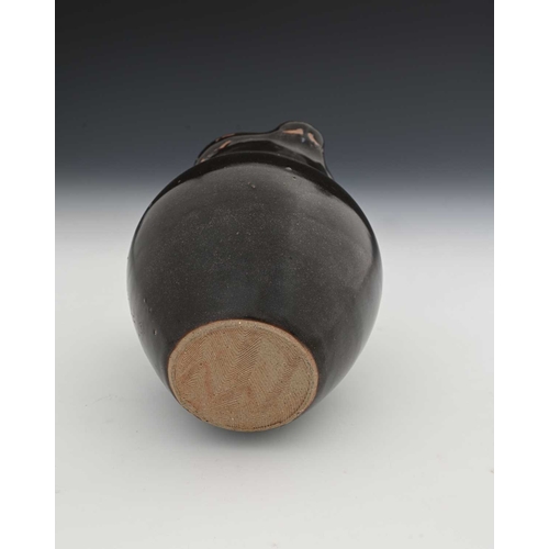 694 - Edmund de Waal (British, 1964), an early stoneware jug, tenmoku glaze exterior with a fine flecked l... 