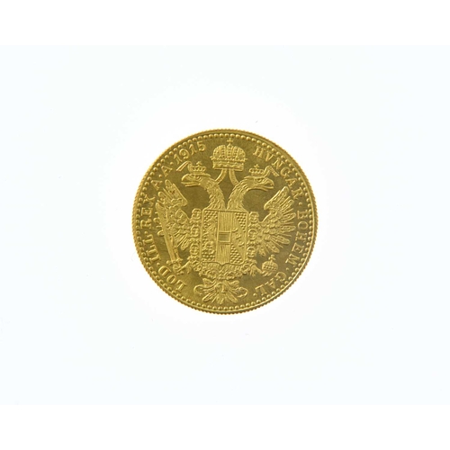 70 - Austria, Frans Joseph, gold Ducat, 1915, (restrike)