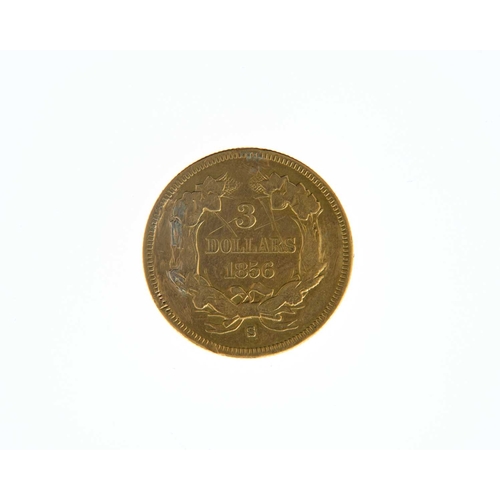 71 - USA, gold 3 Dollars, 1856, S