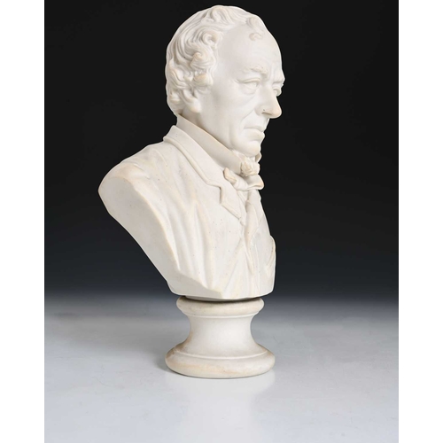 759 - An English Parian ware bust of Benjamin Disraeli, circa 1875