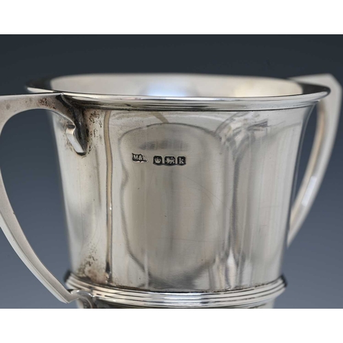 137 - A George V silver two-handle trophy cup, 