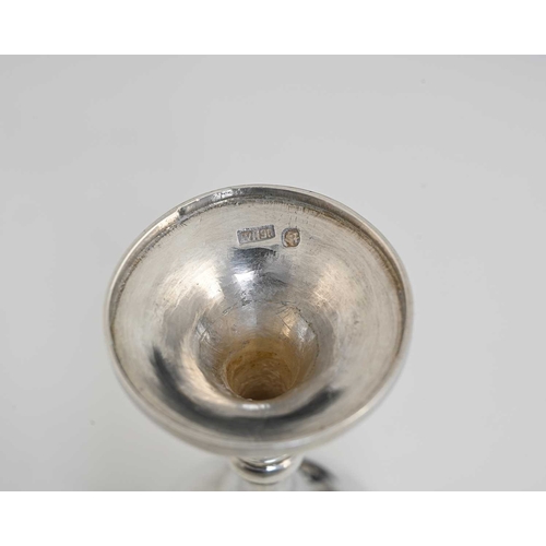 91 - China. Two twentieth-century Chinese silver trophy cups, including a two-handled cup atop a turned w... 