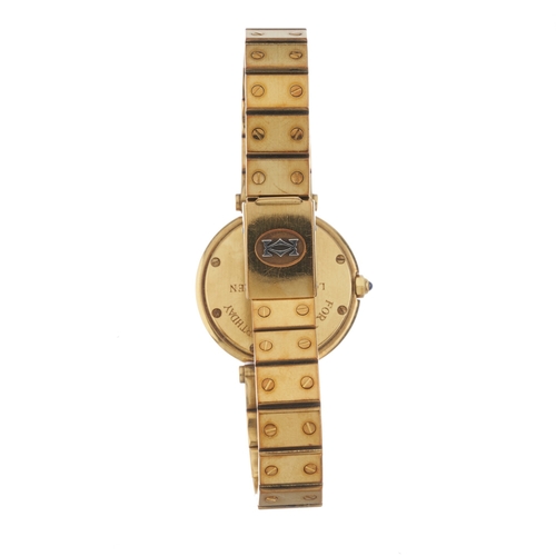 228 - Cartier, an 18ct gold Santos Vendome bracelet watch, reference 8191, serial 5000692, Swiss conventio... 