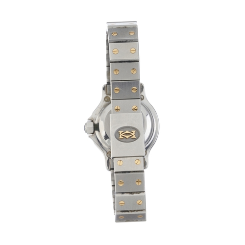 230 - Cartier, a bi-metal steel and gold Santos Octagon bracelet watch, signed self-winding movement, cali... 