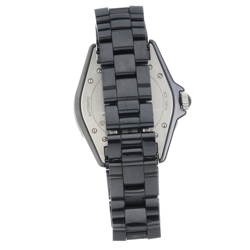 231 - Chanel, a ceramic and steel J12 Moon Phase bracelet watch, reference H3406, serial C.X.S. 62731, dia... 