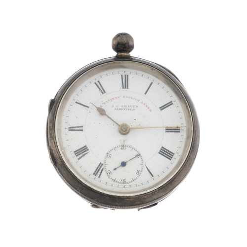 271 - J.G. Graves, Sheffield, a silver open face pocket watch, case number 601772, hallmarks for Chester 1... 