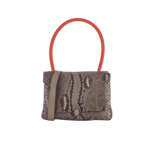 280 - Anya Hindmarch, a natural python skin handbag, featuring an interchangeable shoulder strap, to inclu... 