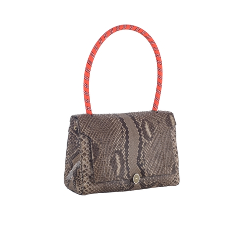 280 - Anya Hindmarch, a natural python skin handbag, featuring an interchangeable shoulder strap, to inclu... 