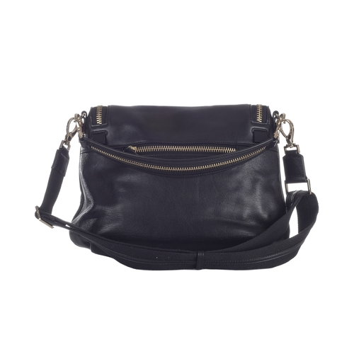 282 - Anya Hindmarch, a black leather Maxi Zip satchel, featuring a lightly grained black leather exterior... 