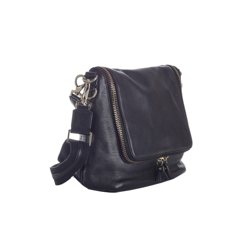 282 - Anya Hindmarch, a black leather Maxi Zip satchel, featuring a lightly grained black leather exterior... 