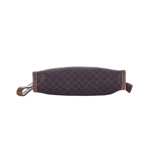 311 - Celine, a vintage macadam wristlet clutch, featuring the maker's brown monogram coated canvas exteri... 