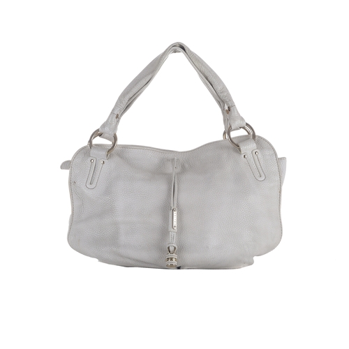 314 - Celine, a Bittersweet handbag, designed with a grained white leather exterior, with pale gold-tone h... 