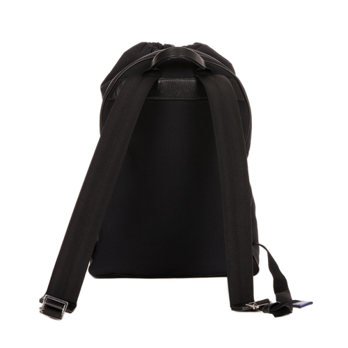 343 - Christian Dior Homme, a Newave backpack, crafted from black nylon with black leather trim, featuring... 