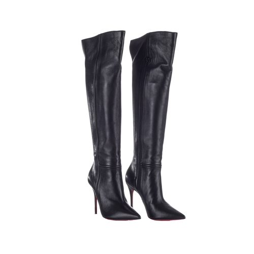 348 - Christian Louboutin, a pair of unworn Kate Botta knee-high boots, crafted from soft black calfskin l... 