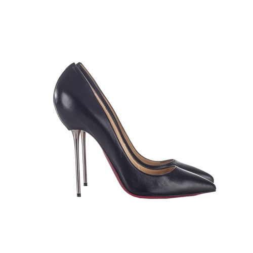 352 - Christian Louboutin, a pair of Lipsinka 120 stiletto heels, crafted with black leather uppers, with ... 