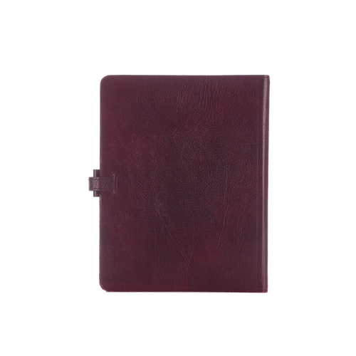 358 - Deskfax Filofax, a vintage Bordeaux leather planner w/ inserts, crafted from grained burgundy calf l... 