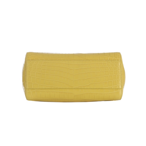 364 - Fendi, a small crocodile Peekaboo handbag, crafted from luxurious yellow crocodile skin, featuring a... 